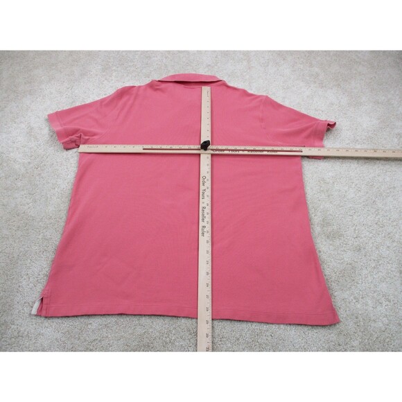 Patagonia Belwe Pique Polo Shirt Men Extra Large XL Pink Organic Cotton Golf - Picture 8 of 11